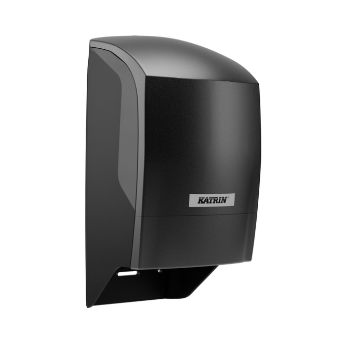Toiletpapierdispenser Katrin systeemrol duo zwart 77519