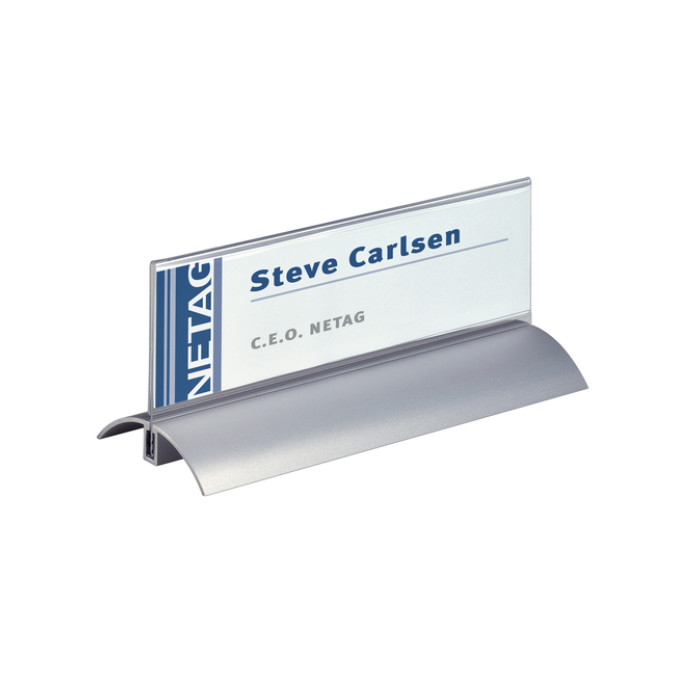 Tafelnaambord Durable Presenter De Luxe 61x210mm 2 stuks