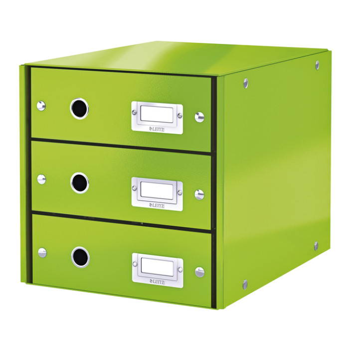 Ladenbox Leitz WOW Click & Store 3 laden groen