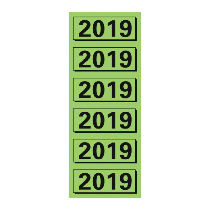 Rugetiket Elba 2019 57x25mm groen 120 stuks