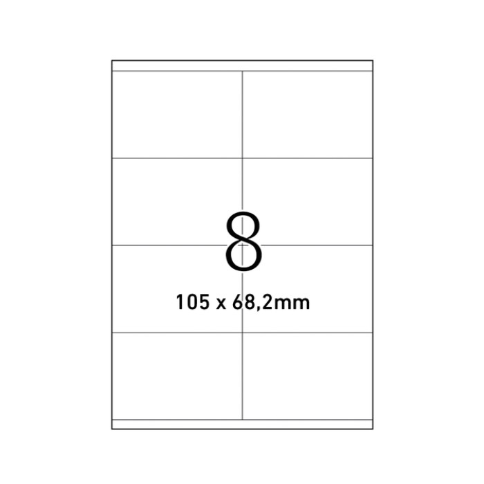 Etiket Office A4 105x682mm 8 vel
