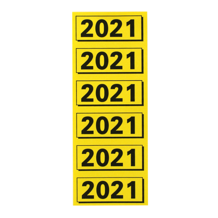 Rugetiket Elba 2021 geel met zwarte opdruk 120 stuks