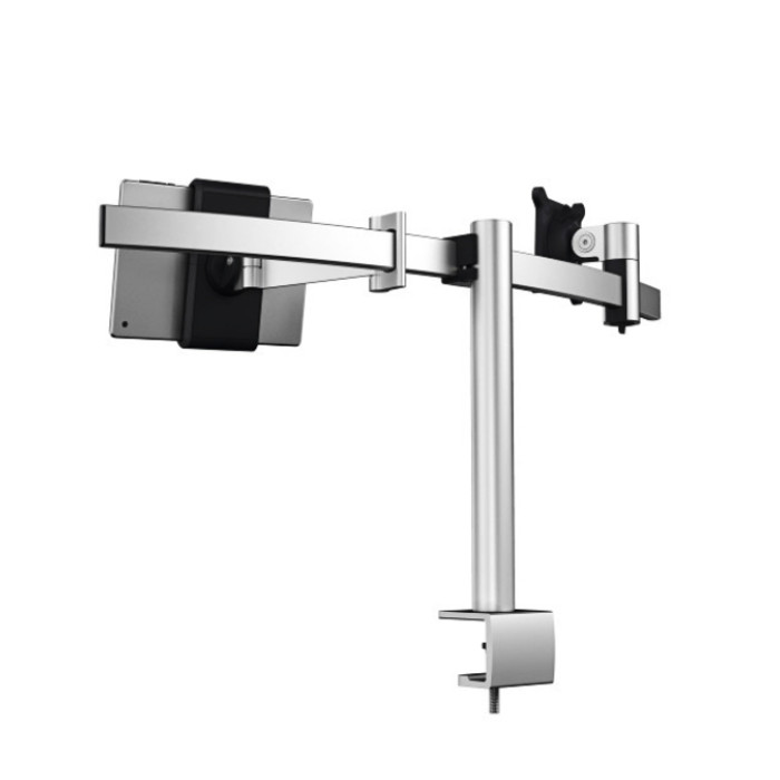 Monitorarm Durable met klem voor 1 scherm en 1 tablet