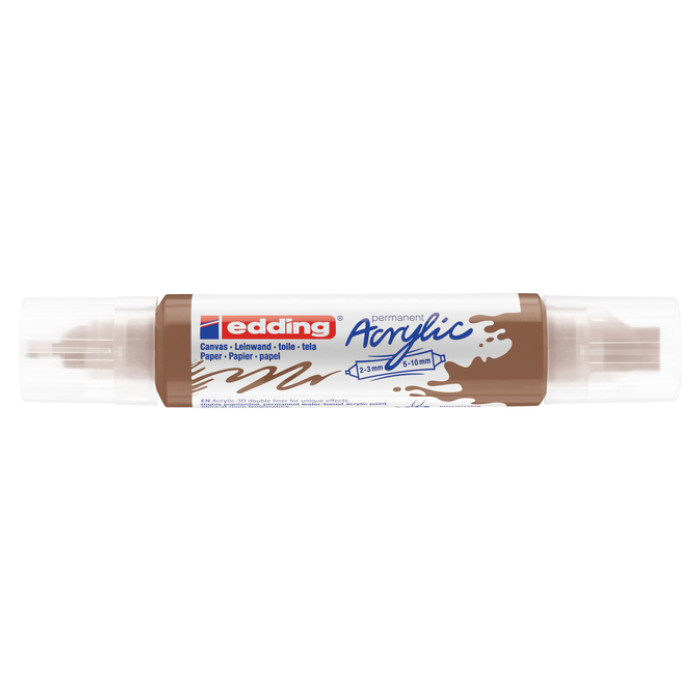 Acrylmarker edding e-5400 3D double liner hazelnoot