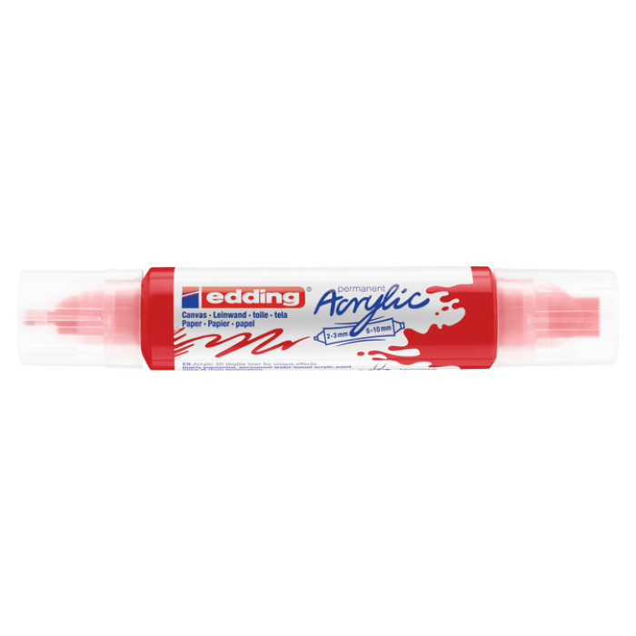 Acrylmarker edding e-5400 3D double liner verkeersrood