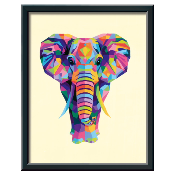 Schilderen op nummer Ravensburger Bonte olifant