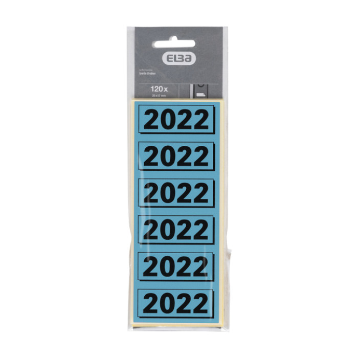 Rugetiket Elba 2022 57x25mm blauw