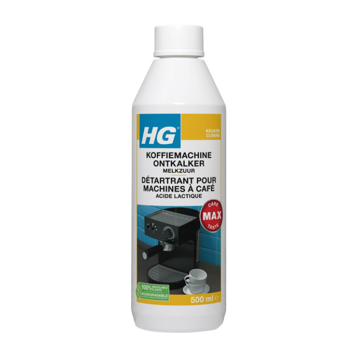 Ontkalker HG voor koffiemachine melkzuur 500ml