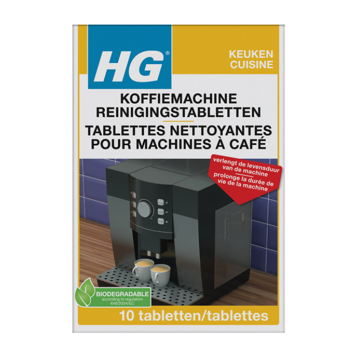 Reinigingstabletten HG voor koffiemachine 10 stuks
