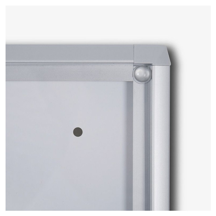 Vitrinebord Quantore voor binnen 6x A4 zilver