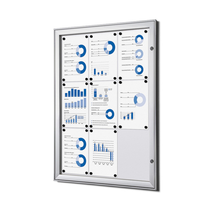 Vitrinebord Quantore luxe 9x A4 zilver