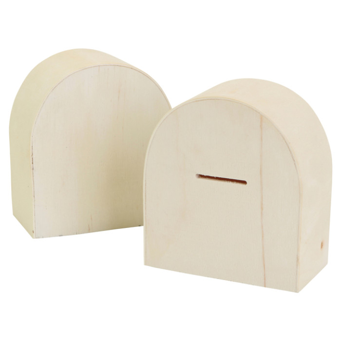 Spaarpot Creativ Company hout 10cm x 9cm