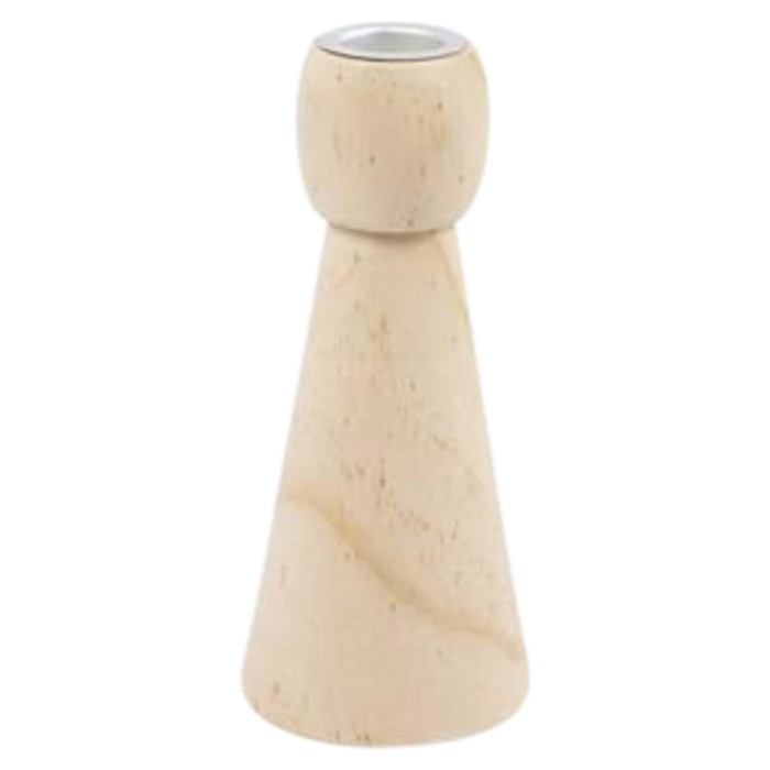 Kandelaar Creativ Company hout conisch 14.5cm