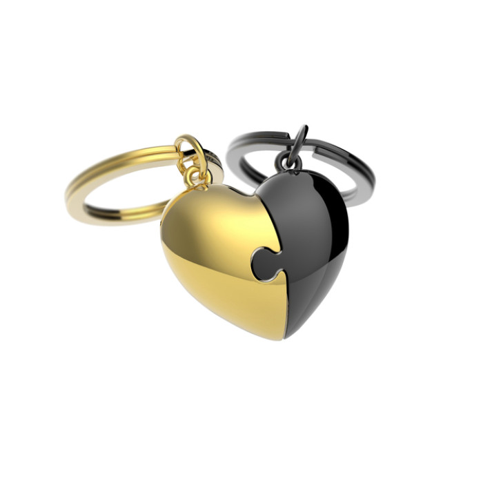 Sleutelhanger Metalmorphose puzzelhart