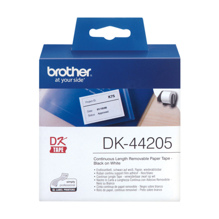 Etiket Brother DK-44205 doorlopend 62mm 1 rol á 30m wit