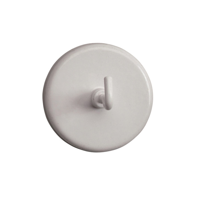 Magneet met haak MAUL 47mm trekkracht 12kg wit 5 stuks