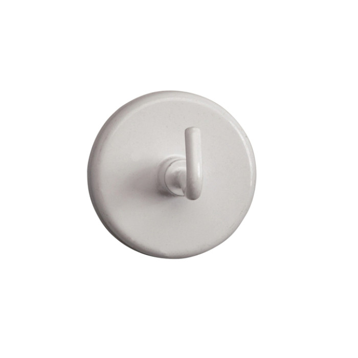 Magneet met haak MAUL 36mm trekkracht 6kg wit 5 stuks