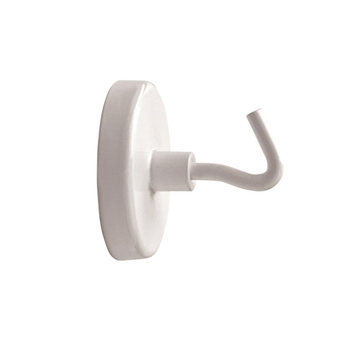 Magneet met haak MAUL 36mm trekkracht 6kg wit 5 stuks