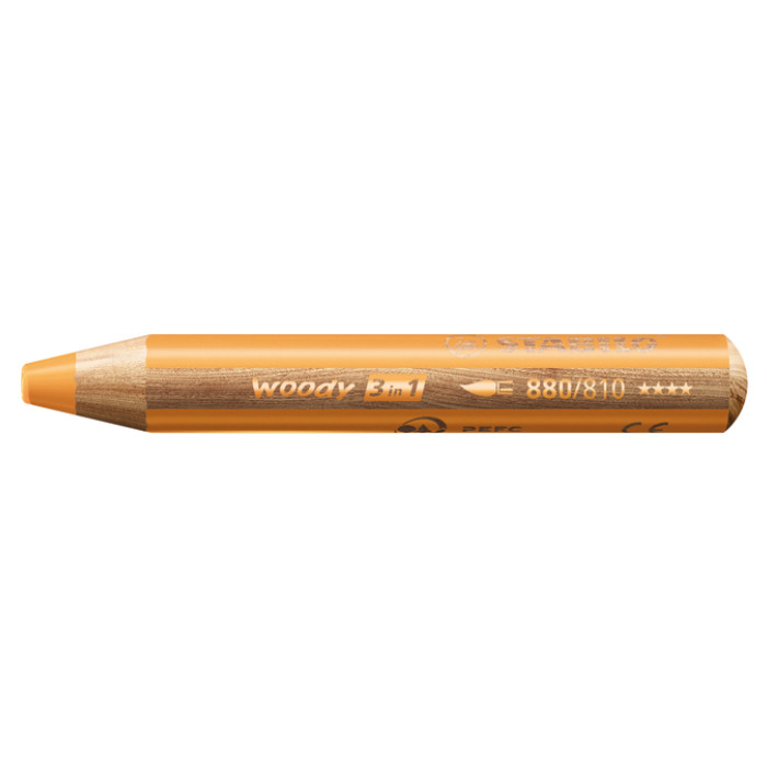 Kleurpotloden STABILO 880 woody 3 in 1 multitalent goud