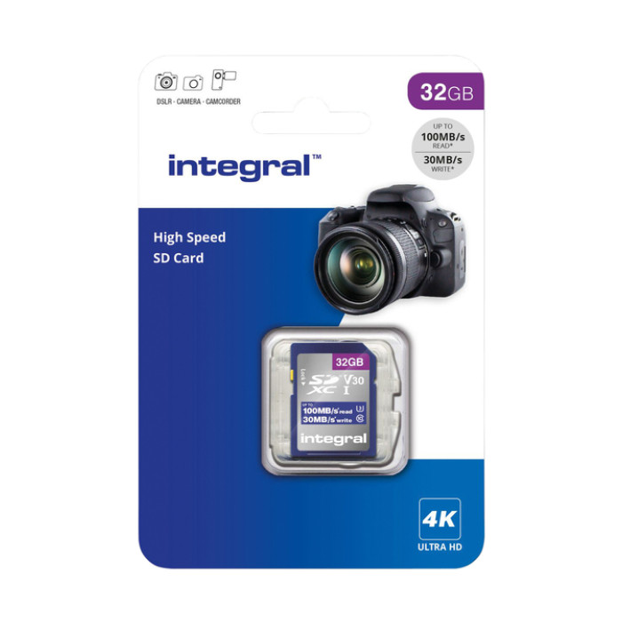 Geheugenkaart Integral SDHC-XC 32GB High Speed