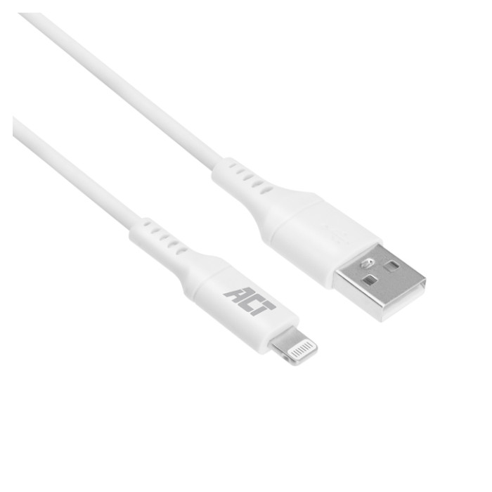 Kabel ACT USB 2.0 naar Lightning laad -en data 1 meter