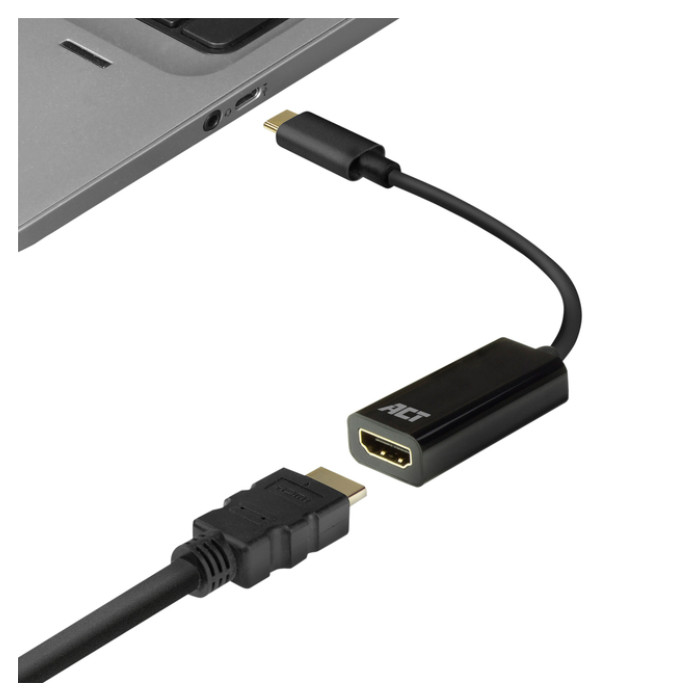 Adapter ACT USB-C naar HDMI 4K 30Hz 0.15 meter