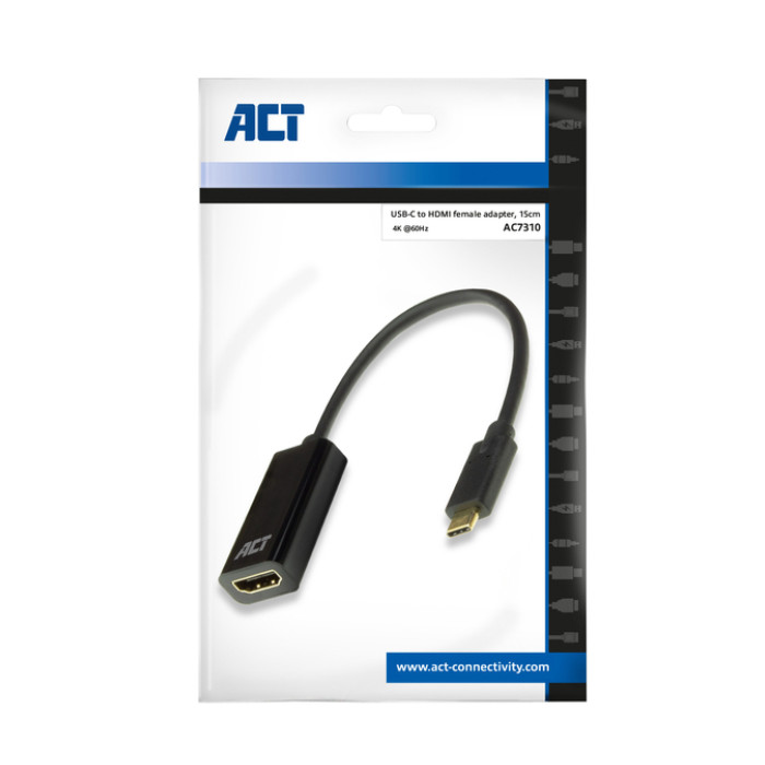 Adapter ACT USB-C naar HDMI 4K 60Hz 0.15 meter