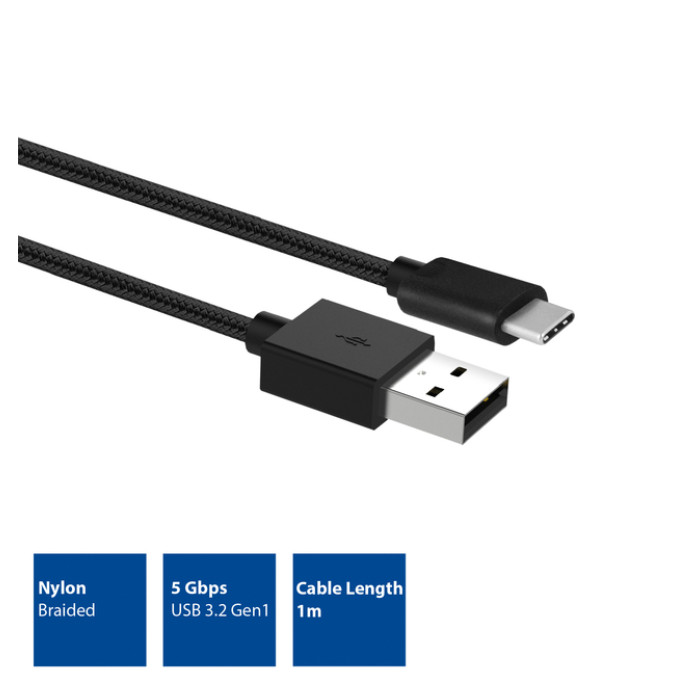 Kabel ACT USB 3.2 naar USB-C laad -en data 1 meter