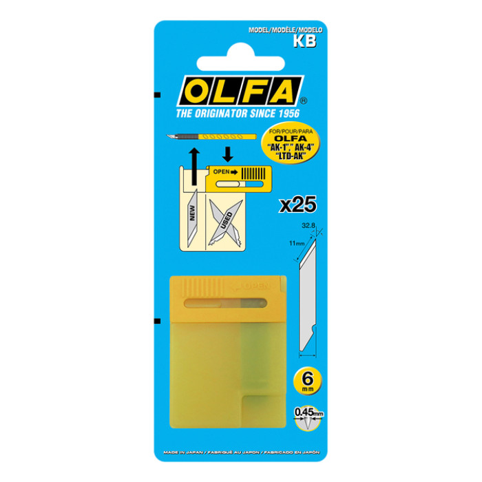 Reservemes Olfa KB blister à 25 stuks