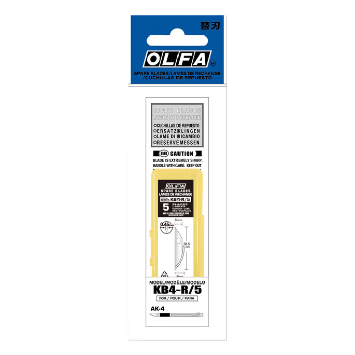 Reservemes Olfa KB4-R blister à 5 stuks