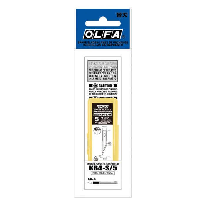 Reservemes Olfa KB4-S blister à 5 stuks
