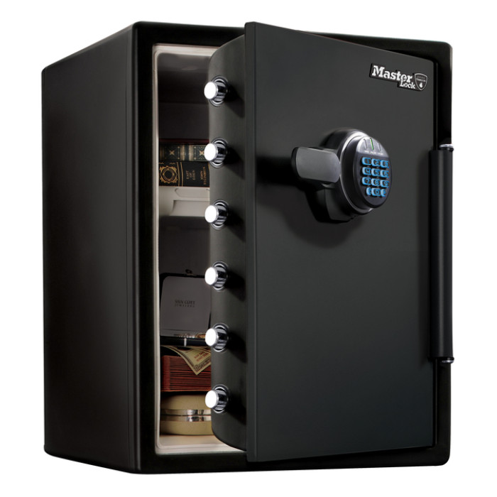 Kluis MasterLock brandvrij en waterdicht electronisch combi-slot XXL zwart ZA62