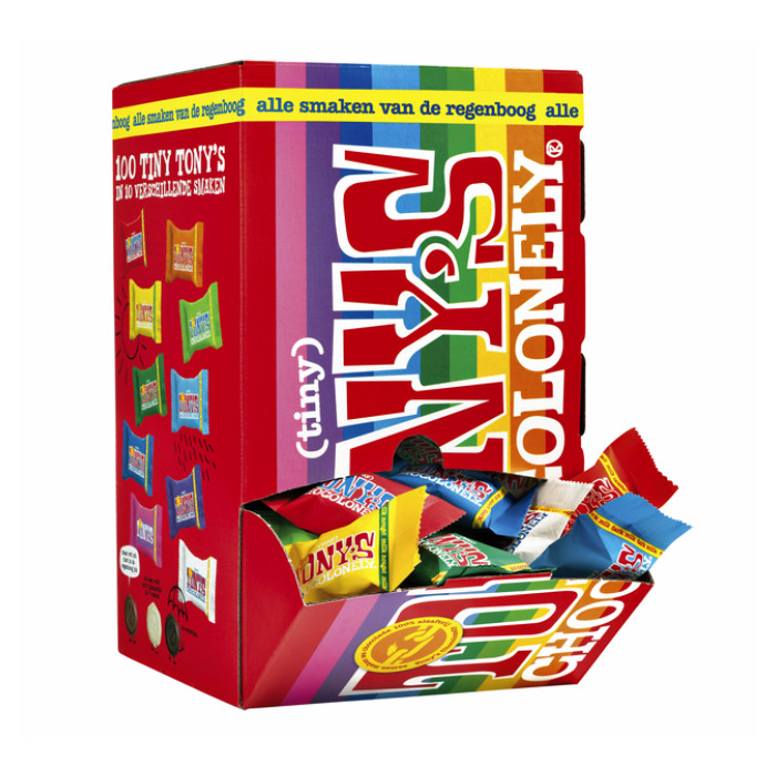 Chocolade Tony's Chocolonely tiny mix doos 100 st