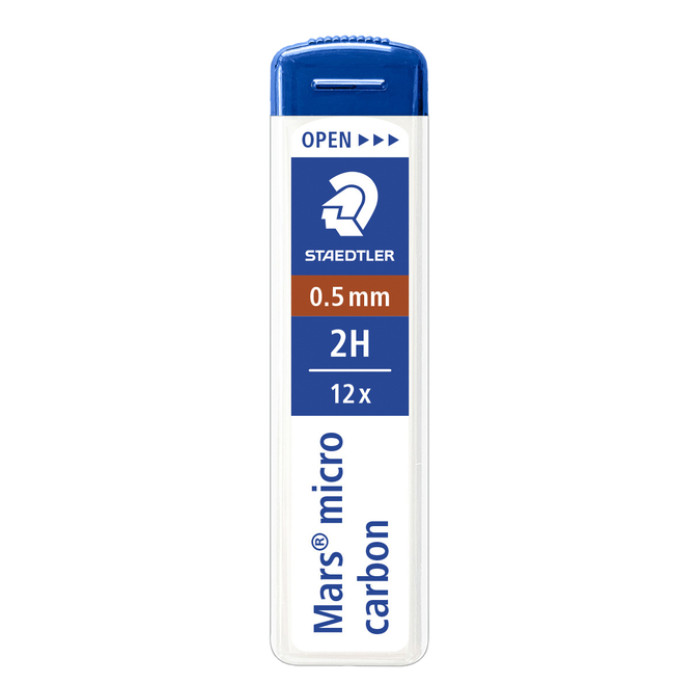 Potloodstift Staedtler Mars Carbon Micro 0.5mm 2H 12 stuks