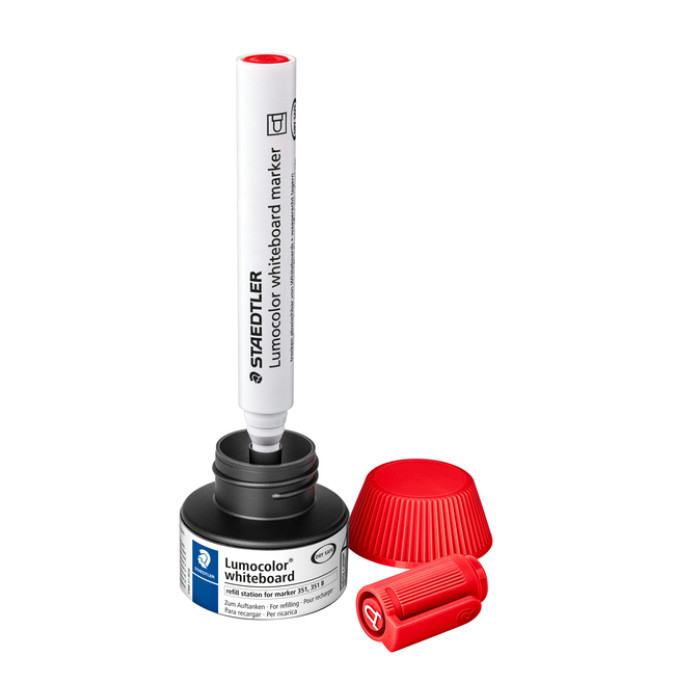 Viltstiftvulling Staedtler Lumocolor whiteboard 30ml rood