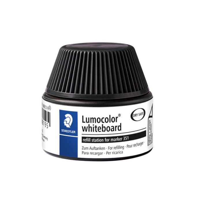 Viltstiftvulling Staedtler Lumocolor whiteboard 30ml zwart