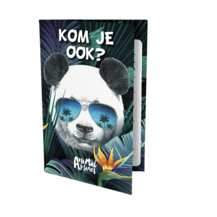 Uitnodigingen Panda 13.5x9cm