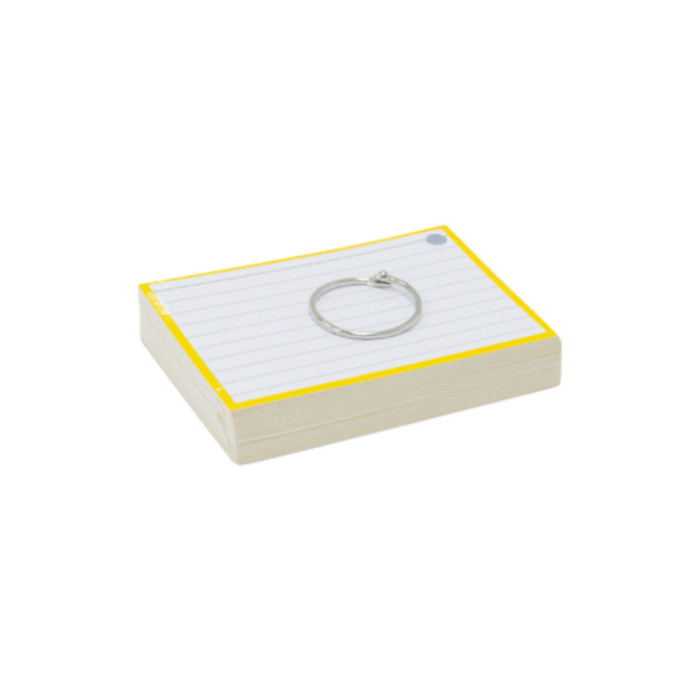 Flashcards A7 Geel incl. clipring 50 vel