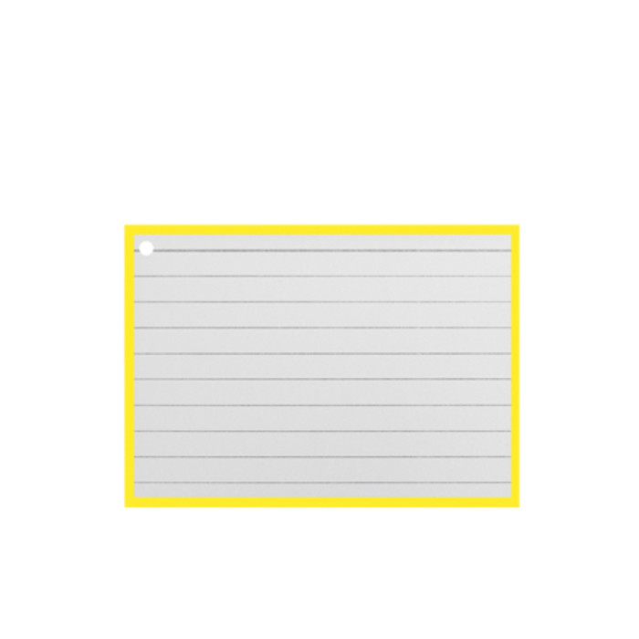 Flashcards A7 Geel incl. clipring 50 vel