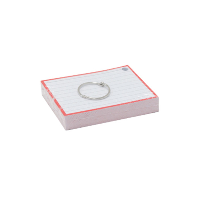 Flashcards A7 Rood incl. clipring 50 vel