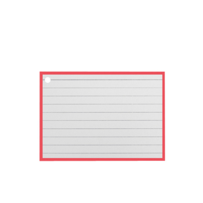Flashcards A7 Rood incl. clipring 50 vel