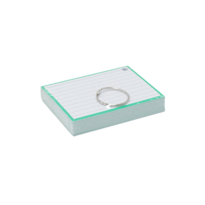 Flashcards A7 Groen incl. clipring 50 vel