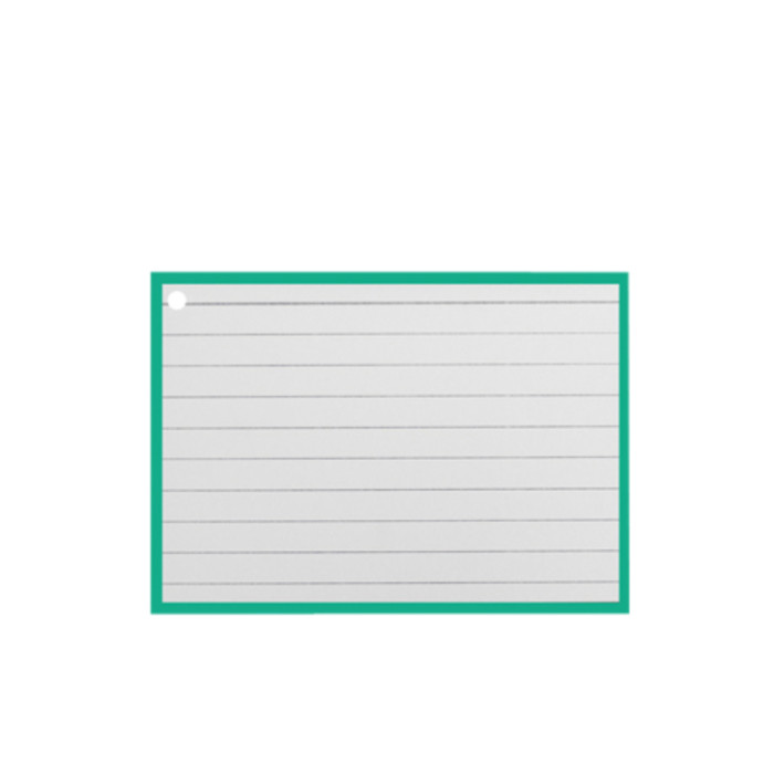 Flashcards A7 Groen incl. clipring 50 vel