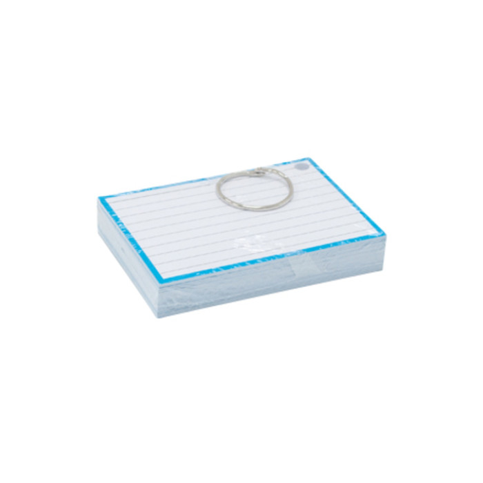Flashcards A7 Blauw incl. clipring 50 vel