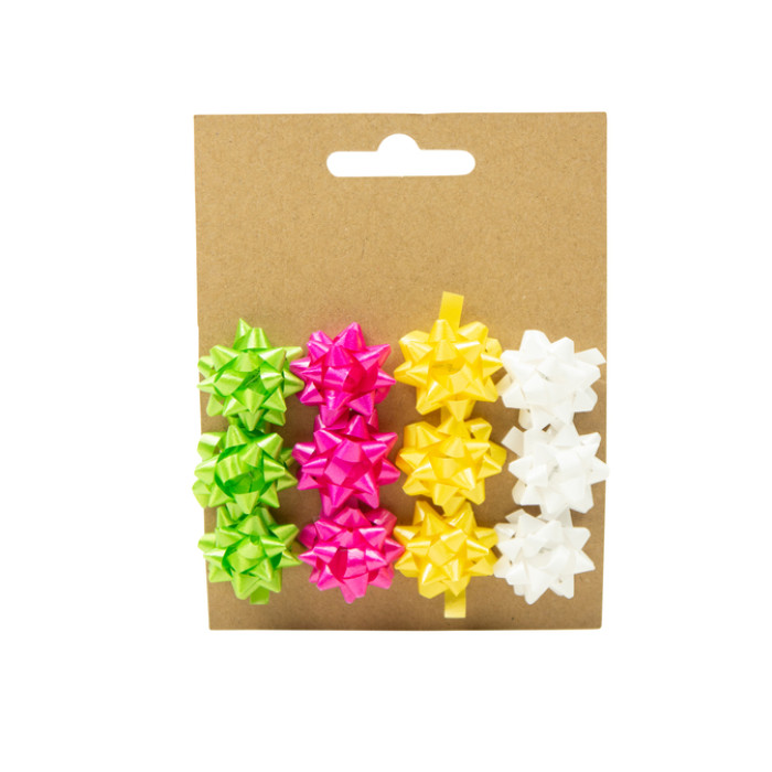 Mini strikken groen/roze/geel/wit 12 stuks