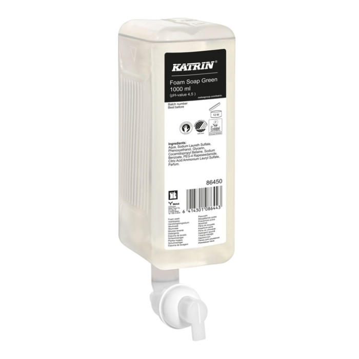 Handzeep Katrin Green schuim 1000ml 86450