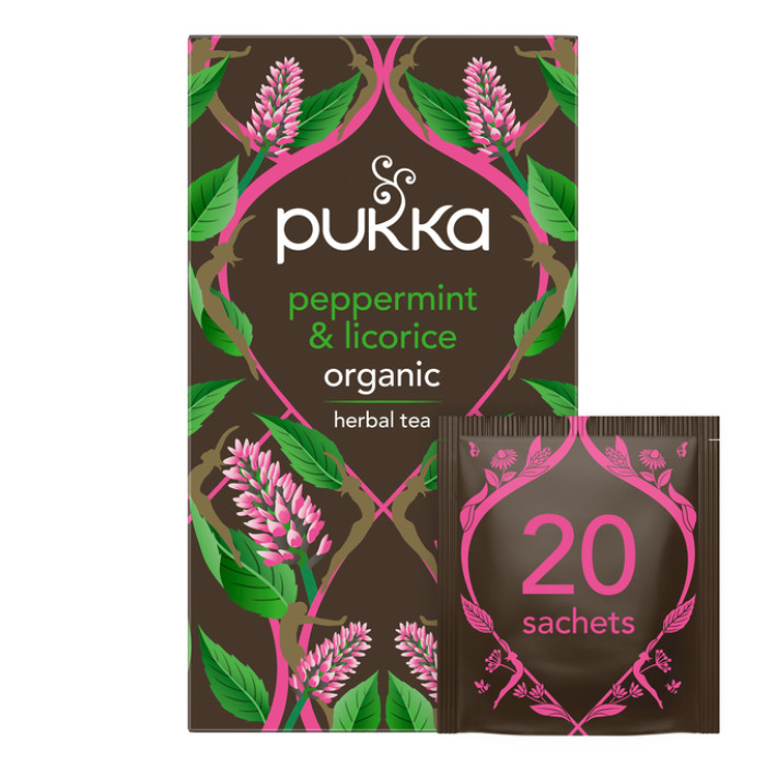 Thee Pukka peppermint licorice 20 zakjes
