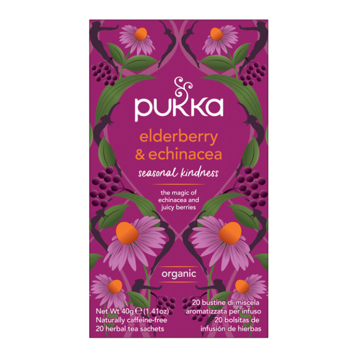 Thee Pukka elderberry en echinacea 20 zakjes