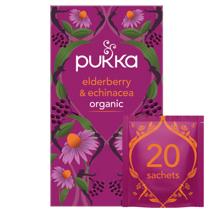 Thee Pukka elderberry en echinacea 20 zakjes