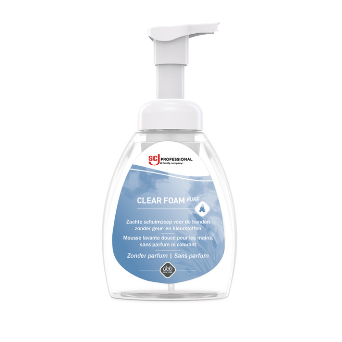 Handzeep SCJ Clear Foam Pure parfumvrij 250ml